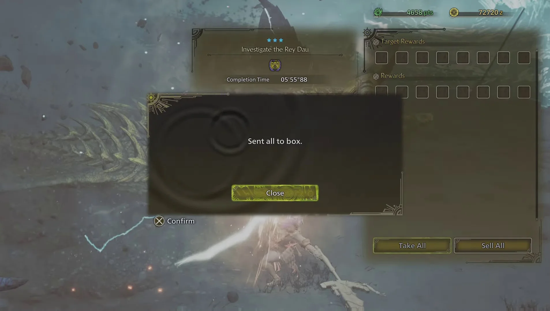 auto screenshot of result image of [MHWilds OBT] Rey Dau Charge Blade Solo - 5'55"88