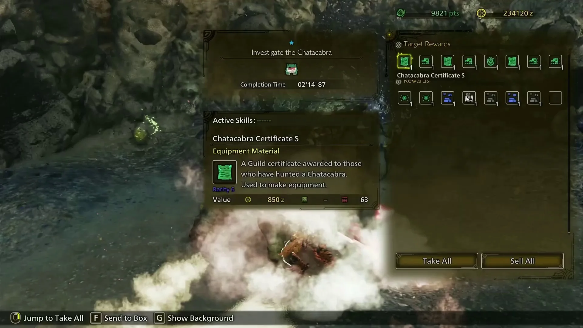 auto screenshot of result image of MHWilds Beta | Chatacabra Switch Axe Solo | 02'14"87 | TA Wiki Rules (NO LURING PODS)