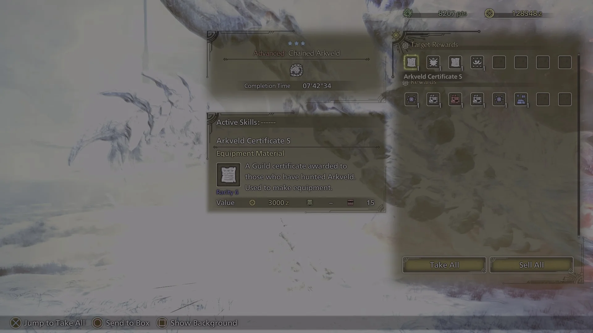 auto screenshot of result image of Arkveld Clashes with the Great Sword | MHWilds Beta